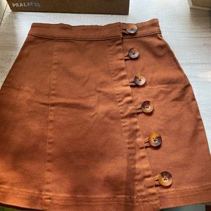 rust colored skirt